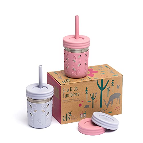 Elk and Friends Edelstahlbecher | Einmachglas 284 ml | Kinder- und Kleinkindbecher mit Silikonhüllen & Silikon-Trinkhalmen mit Stopper | Schnabelbecher, auslaufsichere Becher für Kinder Elk and Friends Edelstahlbecher | Einmachglas 284 ml | Kinder- und Kleinkindbecher mit Silikonhüllen & Silikon-Trinkhalmen mit Stopper | Schnabelbecher, auslaufsichere Becher für Kinder von Elk and Friends