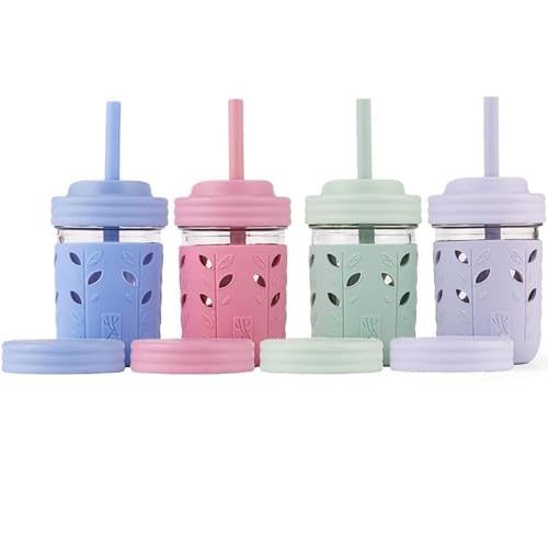 Elk and Friends Kinder- und Kleinkindbecher,Die Original-Einmachgläser aus Glas mit Silikonhüllen und Silikon-Trinkhalmen mit Stopfen,Smoothie-Becher,auslaufsichere Schnabeltassen für Kleinkinder Elk and Friends Kinder- und Kleinkindbecher,Die Original-Einmachgläser aus Glas mit Silikonhüllen und Silikon-Trinkhalmen mit Stopfen,Smoothie-Becher,auslaufsichere Schnabeltassen für Kleinkinder von Elk and Friends