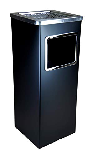 61,5 x 23 x 23 cm BAYLI Standaschenbecher mit Inneneimer | Standascher mit Abfalleimer für draußen und drinnen | Mülleimer für Außenbereich | rechteckiger Aschenbecher freistehend | Farbe schwarz 61,5 x 23 x 23 cm BAYLI Standaschenbecher mit Inneneimer | Standascher mit Abfalleimer für draußen und drinnen | Mülleimer für Außenbereich | rechteckiger Aschenbecher freistehend | Farbe schwarz von Elkate-Online