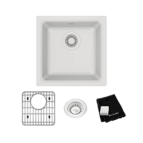 Elkay Quartz Classic ELG1616WH0C Spülbecken-Set, Doppelmontage, 39,5 x 39,5 x 19,5 cm, Weiß Elkay Quartz Classic ELG1616WH0C Spülbecken-Set, Doppelmontage, 39,5 x 39,5 x 19,5 cm, Weiß von Elkay