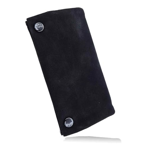 1pcs Tabakbeutel, Tabak Bedeckt Beutel, Tabakbeutel Mit Drei Fächern, PU-Material Tabakbeutel, Leichte und Tragbare Zigarettenetui 15,5 * 5,5 * 2cm (Schwarz) von Elkuaie