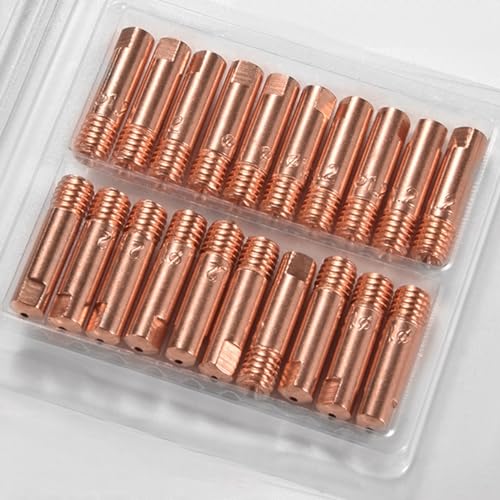 20pcs Schweißgerät Schweißdüse 0,8mm Schweißkontakte, Schweißzubehör, 15AK Kupfer leitfähig, Schweißbrenner Stromspitze M6 20pcs Schweißgerät Schweißdüse 0,8mm Schweißkontakte, Schweißzubehör, 15AK Kupfer leitfähig, Schweißbrenner Stromspitze M6 von Elkuaie