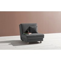 ell + ell Schlafsofa "Enny", Liegefläche Breite 80 cm, Liegehöhe 40 cm, Füße alufarben, Rückenlehne von Ell + Ell