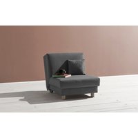 ell + ell Schlafsofa "Enny", Liegefläche Breite 80 cm, Liegehöhe 40 cm, Füße alufarben, Rückenlehne von Ell + Ell