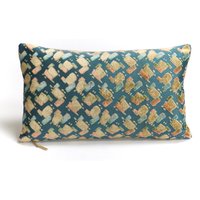 Blaues Lumbales Samtkissen 30 X 50 cm | 30X50 Handmade Von Ellaosix Blaues Lumbales Samtkissen 30 X 50 cm | 30X50 Handmade Von Ellaosix von EllaOsix