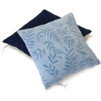 Hellblauer Samt Kissenbezug - 18x18 45x45 cm Einzigartiger Aus Vintage Polsterstoff Von Ellaosix von EllaOsix