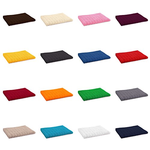EllaTex Handtuch Serie Paris 0020101 aus Reiner Baumwolle 700 Gramm/m², Farbe: Schwarz, Größe: 50 x 70cm - Duschvorleger von EllaTex