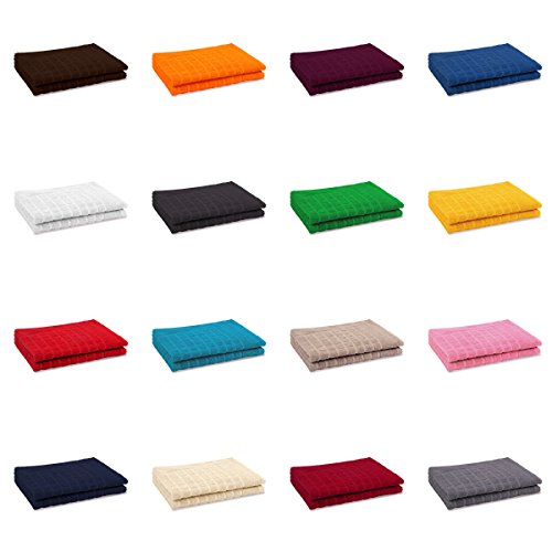 EllaTex Handtuch-Set aus Serie Paris 0040036 100% Baumwolle 500 Gramm/m², Farbe:Schwarz, Größe:2er Packung 50 x 70cm - Duschvorleger von EllaTex