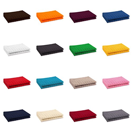 EllaTex Handtuch-Set aus Serie Paris 0040042 100% Baumwolle 500 Gramm/m², Farbe:Weinrot, Größe:2er Packung 50 x 70cm - Duschvorleger von EllaTex