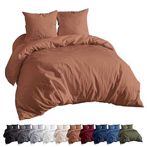 EllaTex Renforce Bettwäsche Set aus 100% Baumwolle, Größe: 155x200cm + 80x80cm, Farbe: Bronze EllaTex Renforce Bettwäsche Set aus 100% Baumwolle, Größe: 155x200cm + 80x80cm, Farbe: Bronze von EllaTex