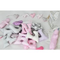 Genähte Buchstaben Mit Dem Namen Ihres Kindes, Girlande, Namensgirlande, Stoffbuchstaben, Kind Geburt Name Buchstaben, Baby Geschenk von Ellarien