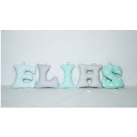 Genähte Buchstaben Mit Dem Namen Ihres Kindes - Namensgirlande Stoffbuchstaben Kinder, Individualisierbaregeschenke, Kinderzimmerdeko von Ellarien