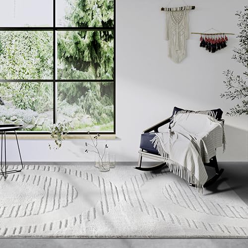 Elle Decoration Hochflor Teppich Bartoux – Moderner Wohnzimmerteppich, Langflor Shaggy, Modernes Muster, Flauschig Weich Boho für Wohnzimmer, Schlafzimmer – Cremeweiß, 160x235cm Elle Decoration Hochflor Teppich Bartoux – Moderner Wohnzimmerteppich, Langflor Shaggy, Modernes Muster, Flauschig Weich Boho für Wohnzimmer, Schlafzimmer – Cremeweiß, 160x235cm von Elle Decor