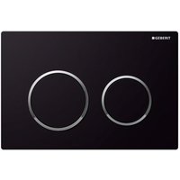 Geberit Omega 20 Betätigungsplatte – Mattschwarz – Chromring 115.080.KM.1 von Elle