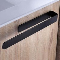 Toallero de baño negro de acero inoxidable con adhesivo, 37 cm von Elle