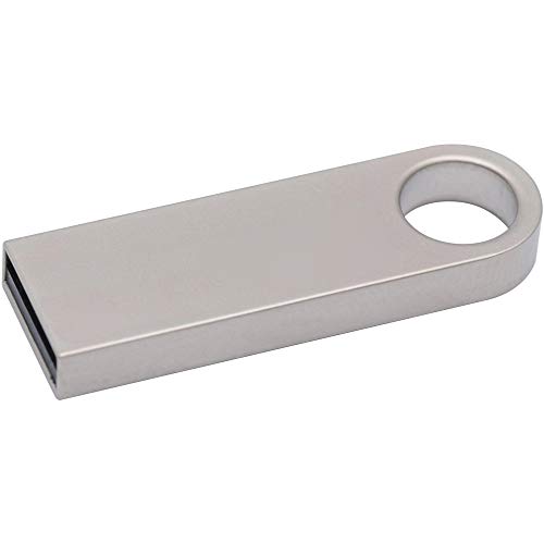 Ellenne USB-Stick aus Metall 32 64 GB 128 GB externer Speicher wasserdicht PC LAPTOP NOTEBOOC Auto A001 (32 GB, Silber) von Ellenne