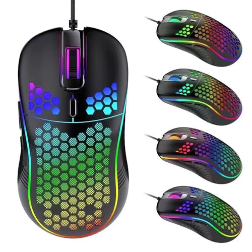 Gaming-Maus RGB LED - leicht schweißfest - Optisch 7200DPI USB 7 Tasten RGB125G von Ellenne