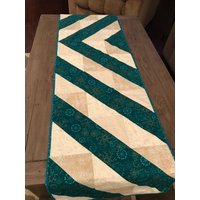 Beige Und Teal Urlaub Tischläufer von EllequiltsShop