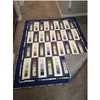 Blau Und Grün Modern Quilt von EllequiltsShop
