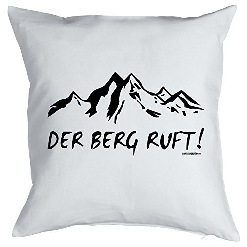 Aprés-Ski Kissen - Der Berg Ruft! - kleines Präsent zum Skifahren, Goodman Design Goodman Design Weiss von EllerDesign