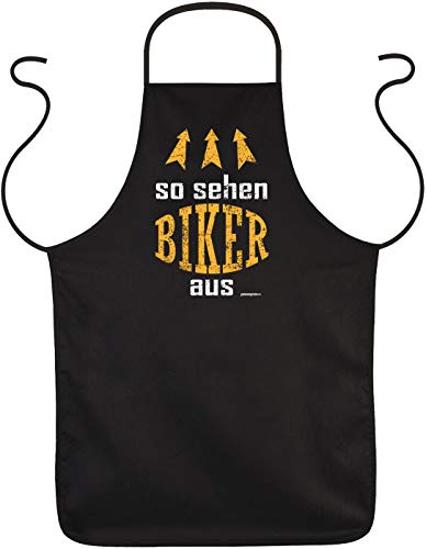 Biker Fun Grillschürze - Biker - ideales Biker-Geschenk, Goodman Design Schwarz von EllerDesign