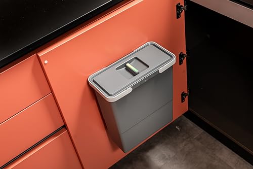 Elletipi Easy 2.0 PBD SP SS34 Mülleimer aus recyceltem Kunststoff, für jeden Raum, Fassungsvermögen 12 Liter, komplett mit Deckel. Einfache Befestigung auf jeder Oberfläche mit 4 selbstbohrenden Elletipi Easy 2.0 PBD SP SS34 Mülleimer aus recyceltem Kunststoff, für jeden Raum, Fassungsvermögen 12 Liter, komplett mit Deckel. Einfache Befestigung auf jeder Oberfläche mit 4 selbstbohrenden von Elletipi