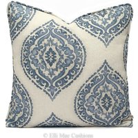 Jane Churchill Blakewater Designer Leinen Blau Stoff Sofa Kissen Kissenbezug Werfen Jane Churchill Blakewater Designer Leinen Blau Stoff Sofa Kissen Kissenbezug Werfen von ElliMaeCushions