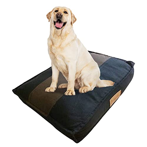 Ellie-Bo Hundebett, 100 x 66 cm, gestreift, Schwarz/Braun von Ellie-Bo