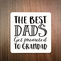 The Best Väter Werden Zum Grandad Getränke-Untersetzer - Made in Uk Funky Design Vatertag von EllieBeanPrints