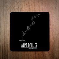 Untersetzer Für Fahrrad-Getränke - Alpe D'huez Berühmte Radrennen Made in Uk Fahrrad Geschenk Rennrad von EllieBeanPrints