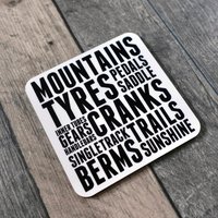 Untersetzer Für Getränke - Mountainbike Gedanken Made in Uk Fahrrad Geschenk Radsport Geschenke Einzigartig Von Elliebeanprints von EllieBeanPrints