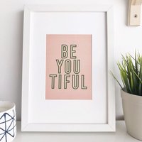 Schöner Druck | Tausendjährigen Rosa Positive Affirmationen Beyoutiful von EllieMaryDesigns