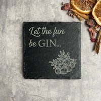 Gin Untersetzer | Gravierte Themen Geschenk Bar Lustige Schiefer Untersetzer von EllieandHart