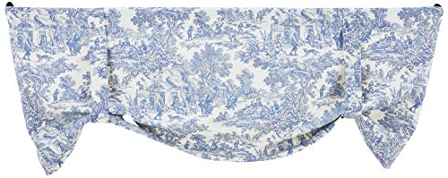 Ellis Curtain Victoria Park Toile Raffvorhang, Blau von Ellis Curtain