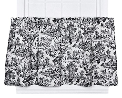 Ellis Curtain Victoria Park Toile Vorhänge, 162 x 91 cm, Schwarz von Ellis Curtain