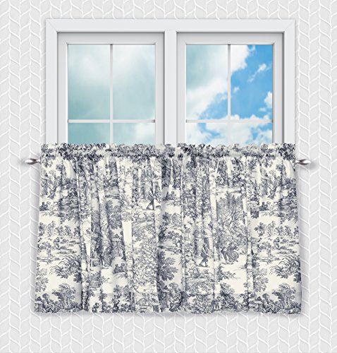 Ellis Curtain Victoria Park Toile Vorhänge, 172 x 76 cm, Blau von Ellis Curtain