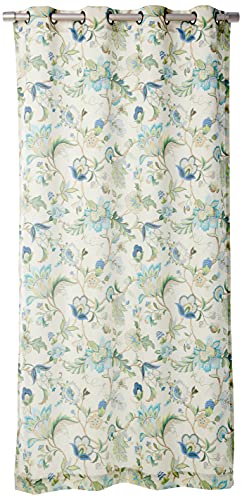 Ellis Vorhang Brissac Tailored Panel Paar mit Raffhaltern, 177,8 x 160 cm rot, blau, 50 x 84 Panel von Ellis Curtain