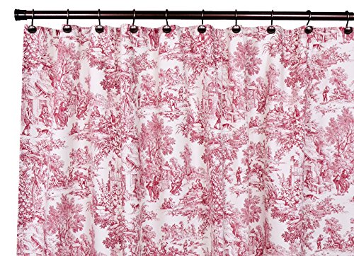 Ellis Curtain Victoria Park Toile Badezimmer-Duschvorhang, Rot von Ellis Curtain