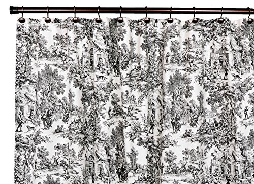 Ellis Curtain Victoria Park Toile Duschvorhang, Schwarz von Ellis Curtain