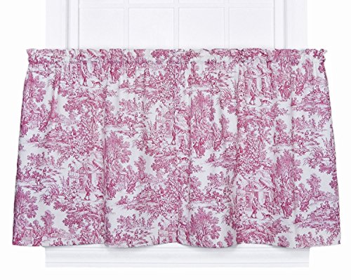 Ellis Curtain Victoria Park Toile Vorhänge, 172 x 61 cm, zugeschnitten, Rot von Ellis Curtain