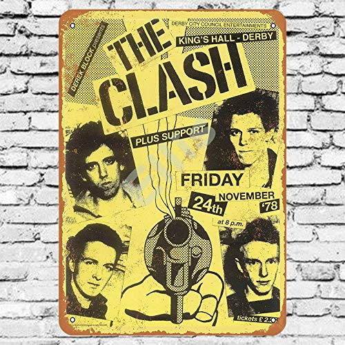 1978 The Clash in England Vintage Retro Blechschild Wanddekoration für Geschäfte, Höhlen, Bar, Haus, Garage von Ellis