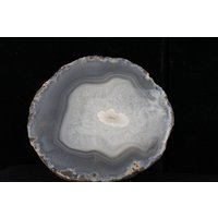 Sliced Achat Geode Halbfelsen Poliert Kristall Grau Blau 4" W/Achat Geode/Poliert Geode/Achat Kristall/Stein /Geschnitten Stein Sliced Achat Geode Halbfelsen Poliert Kristall Grau Blau 4" W/Achat Geode/Poliert Geode/Achat Kristall/Stein /Geschnitten Stein von EllisAntiques