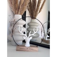 Handgefertigter Loop 30cm Mit Trockenblumenarrangement | Personalisierbar Name Oder Text Deko-Ring Häusern, Hirsch & Motiven Handgefertigter Loop 30cm Mit Trockenblumenarrangement | Personalisierbar Name Oder Text Deko-Ring Häusern, Hirsch & Motiven von EllivieDE