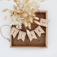 Namensgirlande Wimpel Baby Geschenk Personalisiert Geburtsgeschenk Holz Schild Namensschild Kinderzimmer Babyzimmer Ellizshop von EllizShop