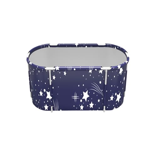 [Ellniges]Faltbare Badewanne für Dusche, Tragbare Badewanne, Faltbadewanne, Freistehende Badewanne für Heißes Bad und Eisbad, Geeignet für ältere Menschen, Erwachsene und Kinder 120 * 55 * 50cm von Ellniges
