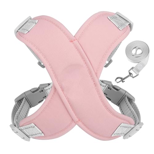 [Ellniges]【Hundegeschirr mit Leinen-Kombi】 Hochwertiges Reflektierendes Sicherheitsgeschirr Wasserdicht Anpassbar für Große/Kleine Hunde für Nachtwanderungen und Stadtspaziergänge von Ellniges