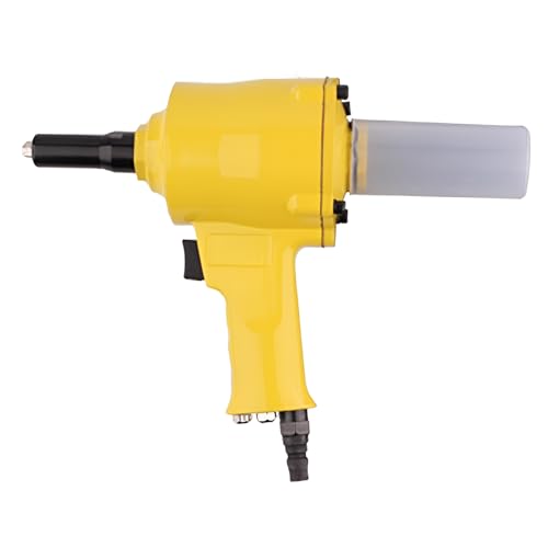 Ellniges]Pneumatische Nietzange ergonomisch kraftsparend mit 1408KGF Zugkraft - Geräuscharm für Edelstahl Niete, 16mm Arbeitshub für Industrie, Automobil und Elektronikherstellung von Ellniges