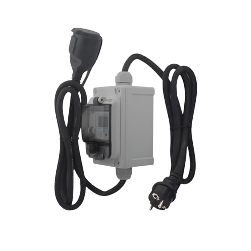 [Ellniges]Stromzähler Tragbarer Steckdose Stromzähler [IP67] mit Kabel und [Energiekostenkontrolle] für Zwischenzähler Strom Balkonkraftwerk Wohnmobil Camping von Ellniges