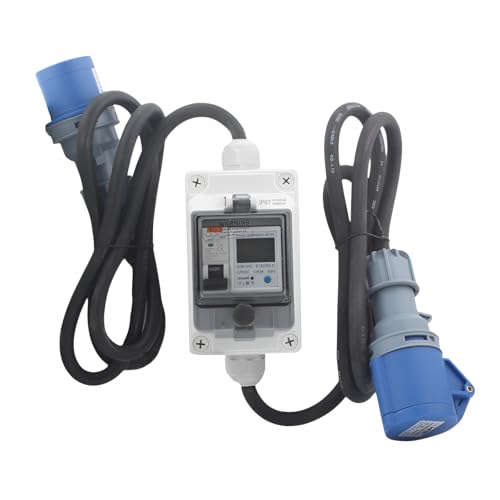 [Ellniges]Stromzähler Tragbarer Steckdose Stromzähler [IP67] mit Kabel und [Energiekostenkontrolle] für Zwischenzähler Strom Balkonkraftwerk Wohnmobil Camping von Ellniges