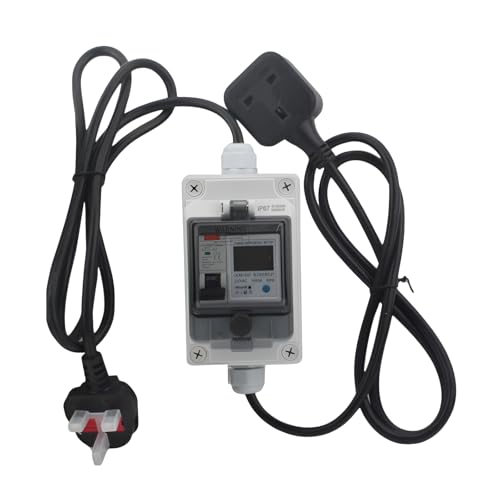 [Ellniges]Stromzähler Tragbarer Steckdose Stromzähler [IP67] mit Kabel und [Energiekostenkontrolle] für Zwischenzähler Strom Balkonkraftwerk Wohnmobil Camping von Ellniges
